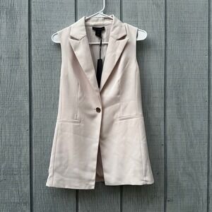 ❌SOLD❌NWT House of Harlow 1960 Vest XS Sleeveless Blazer‎ Duster Jacket Chic